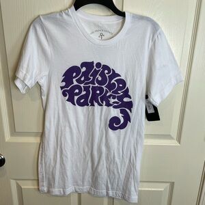 New Prince Estate Paisley Park White and Purple T-Shirt Small
